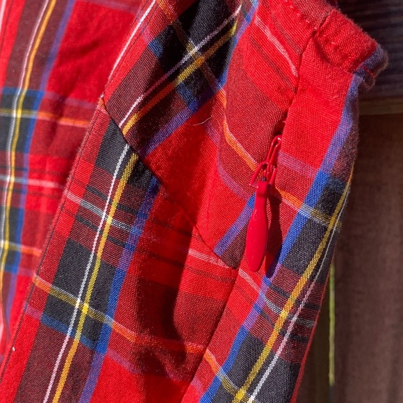 J. Crew Red Plaid Midi Dress - Picture 8 of 9